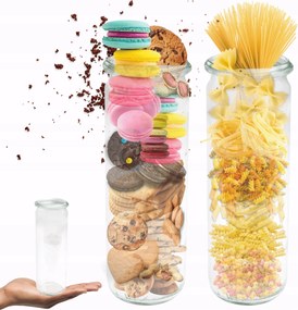 Befőttes üveg Weck 600ml üveg tároló tartály Henger befőttes üveg 1db