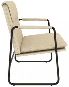 krémszínű szövet pad 100 x 64 x 80 cm