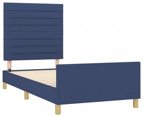 ágykeret matrac nélkül kék 80x200 cm szövet