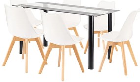 Zelma 6+1 étkező garnitúra fehér