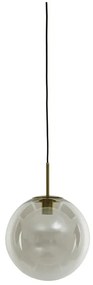 Bronzszínű függőlámpa üveg búrával ø 40 cm Medina – Light &amp; Living
