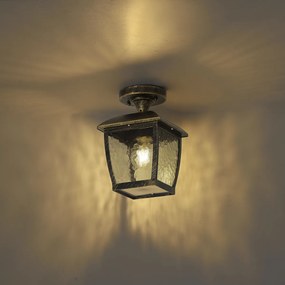 Klasszikus mennyezeti lámpa antik arany IP44 - Leuven