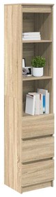 sonoma tölgy szerelt fa magasszekrény 37,5x35x180 cm