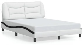 fehér és fekete ágykeret LED-ekkel matrac nélkül Hvar 120 x 200 cm