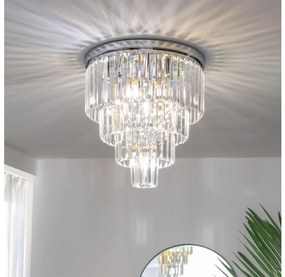 Brilagi - LED kristály mennyezeti lámpa MOZART 5xE14/40W/230V, fényes króm