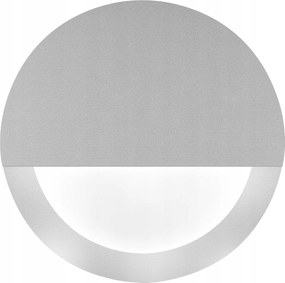 Led lépcsőlámpa 230V Kerek Lámpatest Ezüst 3 szín Semleges 4500k