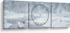 Hattyú képe (órával) (90x30 cm)