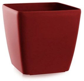 Flower Lover Virágcserép Quadrato Easy matt vörös,18 cm, 18 cm
