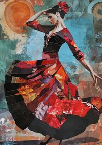 Poszter 70x100cm Flamenco tánc
