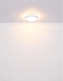 Globo 48294-22 Mennyezeti lámpa fém fehér matt, műanyag átlátszó kristályok, műanyag opál csillogás, ø: 400mm, M: 60mm, LED 22W 230V, 2380lm forrás, 1460lm kimenet, 3000K