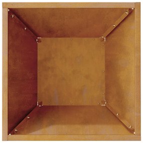 Fém virágcserép Időjárásálló acél 35 x 35 x 15 cm Tartós