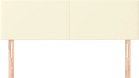 2 db krémszínű műbőr fejtámla 72 x 5 x 78/88 cm