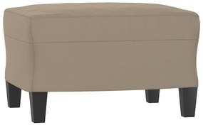 tópszínű mikroszálas szövet kanapéfotel lábtartóval 60 cm