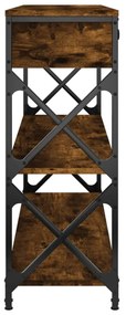 füstös tölgy színű szerelt fa tálalóasztal 100x28x75 cm