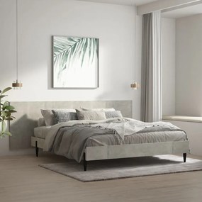betonszürke szerelt fali fejtámla 240 x 1,5 x 80 cm