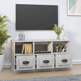 betonszürke szerelt fa TV-szekrény 100x35x50 cm