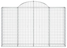 18 db íves horganyzott vas gabion kosár 200x30x120/140 cm