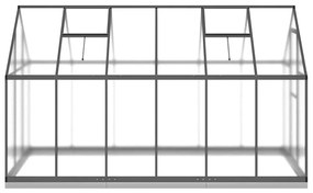 antracitszürke alumínium melegház alapvázzal 334x169x202 cm