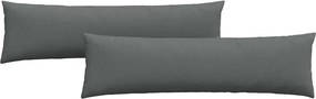 vidaXL Kanapé párnák 2 pcs Sötétszürke 145 x 40 cm szövet
