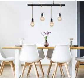 Globo 15459-4H - Csillár zsinóron LEO 4xE27/60W/230V