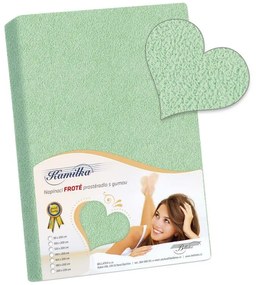 Bellatex frotté lepedő világos zöld, 160 x 200 cm