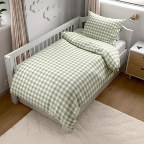 Krepp ágynemű kiságyhoz Renforcé GRENTIS zöld Ágyneműhuzat mérete: 45 x 65 cm | 90 x 140 cm