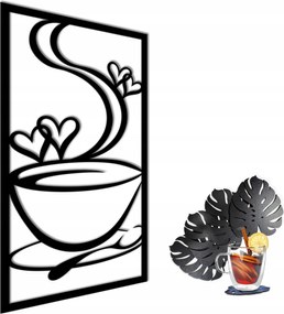 Faliképek áttört panelek konyha dekoráció kávéscsésze 58x95