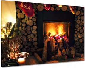 Vászonkép 70x50 Kandalló