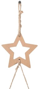 függő karácsonyfa tetején csillaggal 86 x 180 cm természetes ág