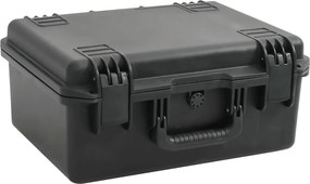 vidaXL fekete PP hordozható repülős tok 49 x 38 x 23 cm