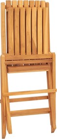 vidaXL 4 db tömör tíkfa összecsukható kerti szék 47 x 47 x 89 cm