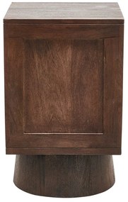 Sötétbarna mangófa éjjeliszekrény Crumble – WOOOD