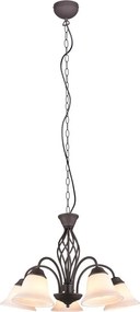 Sötétbarna függőlámpa üveg búrával ø 60 cm Rustica – Trio