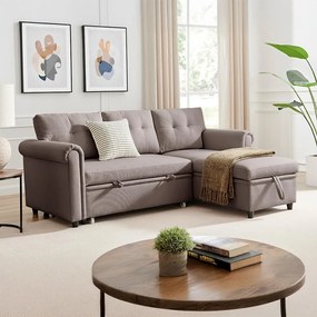 Catini NESTA sarok ülőgarnitúra, barna