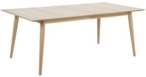 Asztal Oakland G101Fehérített tölgy, 75x100x200cm, Közepes sűrűségű farostlemez, Fa