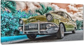 Vászonkép 115x55 Sárga antik autó
