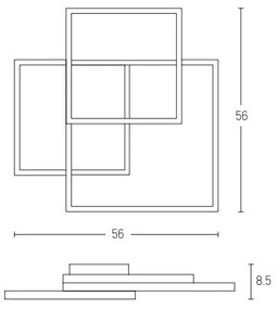 Zambelis 2023 - LED Dimmelhető felületre szerelhető csillár LED/42W/230V fekete