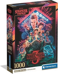 Stranger Things Starcourt Mall 1000 db-os Compact puzzle Clementoni