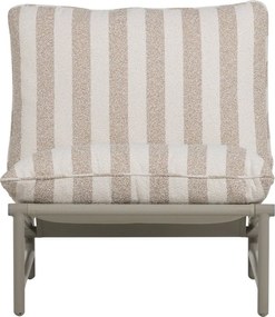 Bézs fém-párnázott kerti fotel Elvo – WOOOD