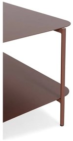 Terrakotta színű fém dohányzóasztal 70x73 cm Beatrix – MOME