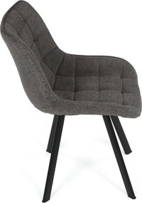 Jídelní židle, šedá, látka, HC-V3068 GREY2