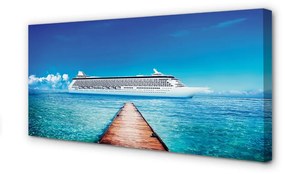 Canvas képek A hajó tengeri égbolt nyár 100x50 cm