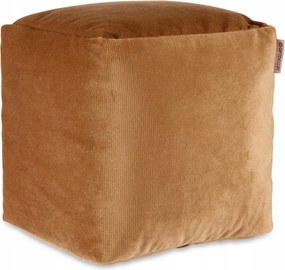 Puff Bársony barna 30x30 nappaliba Puf ülőfelület puha kényelmes