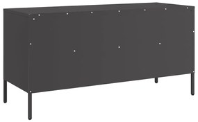 fekete acél TV-szekrény 100,5 x 39 x 50,5 cm