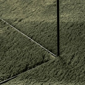 HUARTE erdőzöld rövid szálú puha és mosható szőnyeg 100x200 cm