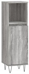 vidaXL szürke sonoma színű szerelt fa fürdőszobaszekrény 30x30x100 cm