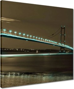 Vászonkép 40x40 Kék fények a hídon