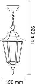 Polux LIGURIA-LT 202178 Függőlámpa 1x20W/E27 IP43