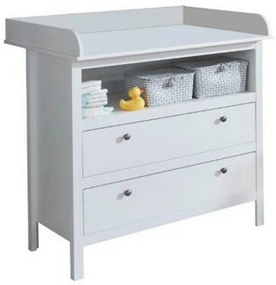OLJE 2S pelenkázóasztallal ellátott komód, fehér