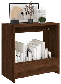 barna tölgyszínű szerelt fa kisasztal 50 x 26 x 50 cm